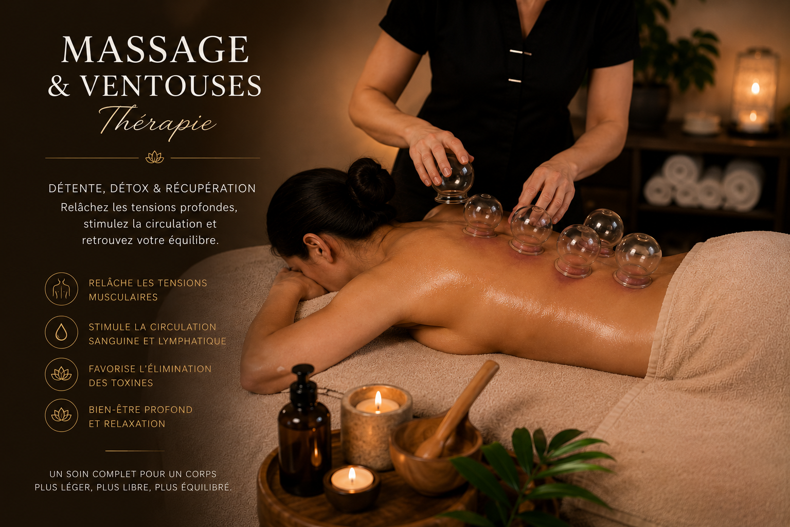 Massage Sportif + Ventouse Thérapie